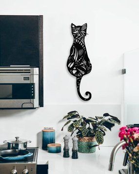 Панно из дерева Cat pattern 60023 фото
