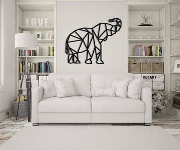 Панно из дерева Elephant geometry 60061 фото