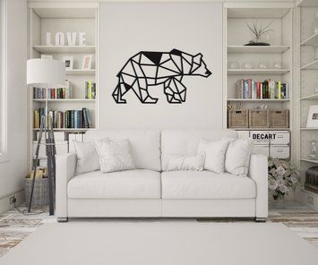 Панно из дерева Geometric Bear 60064 фото