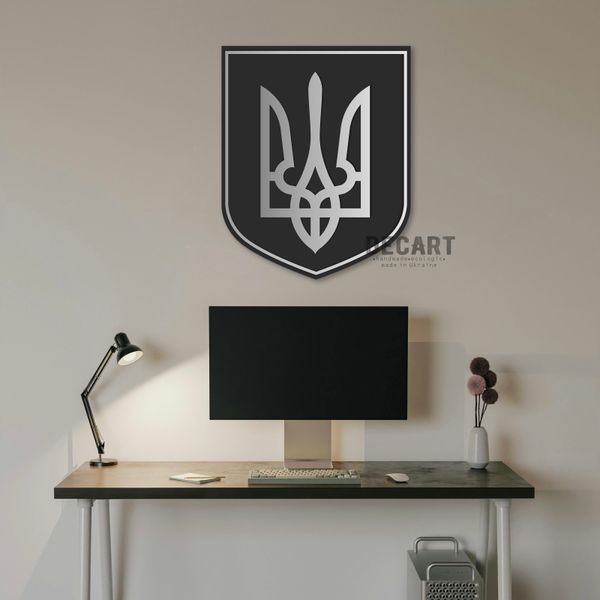 Двошаровий Герб України Тризуб 30х23 см 10044 фото