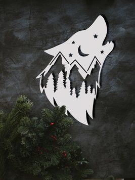 Панно из дерева Forest Wolf 40078 фото