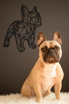 Панно из дерева French Bulldog 60022 фото